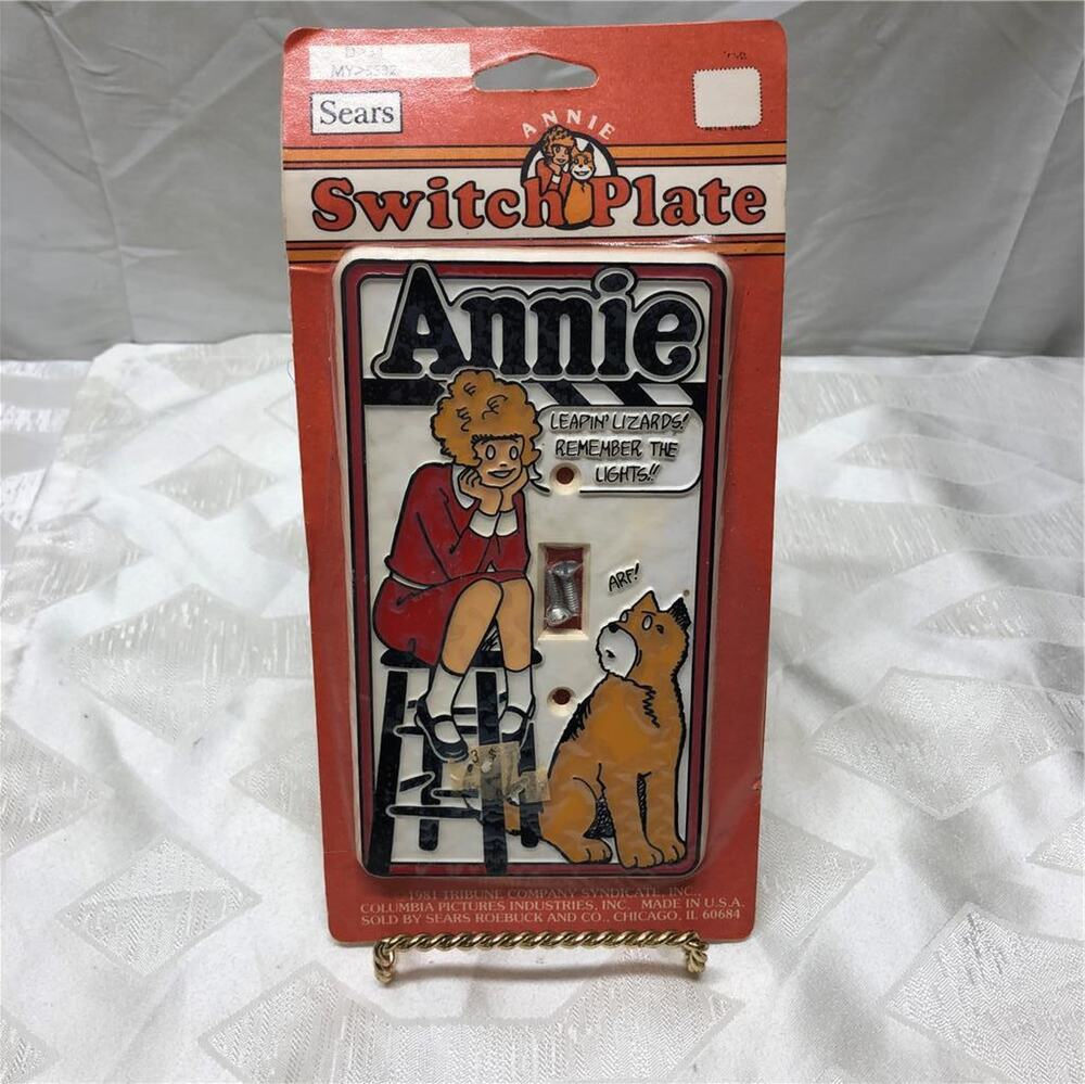 Vintage Leapin' Lizards An ANNIE Switch Plate Cover From Sears